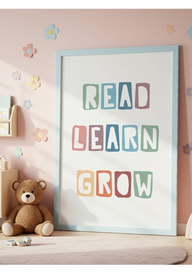 Read Learn Grow Dijital Baskı Poster V5 Çerçevesiz