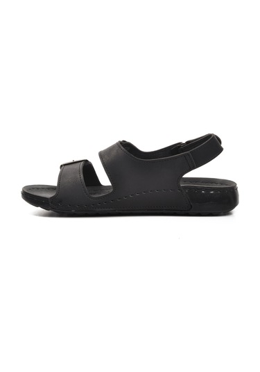 Siyah Erkek Düz Sandalet 80-954 M Siyah