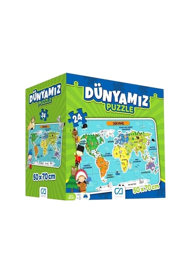 5025 Ca Games. Dünyamız 24 Parça Puzzle - 3 Yaş