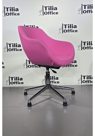 Monaco Çalışma Kesim Koltuğu Konik Sabit Ayak Pembe