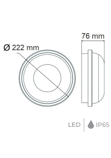 Horoz Elektrik Sıvaüstü 20w Ledli Glop Armatür Beyaz Işık