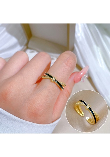 Ayarlanabilir Açıklığa Sahip Zarif Zirkon Yüzük No.51 Çok Renkli