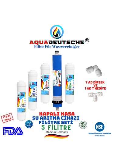 Kapalı Kasa 5 Filtre 10 Aşama Su Arıtma Cihazı Filtre Seti