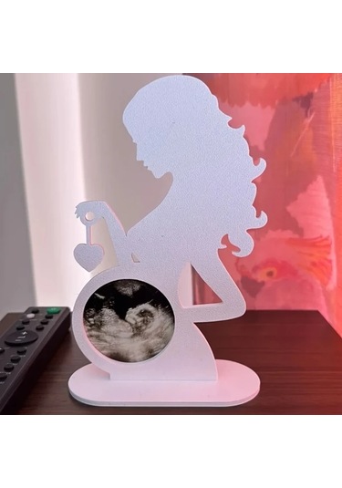 Willowhaven Beyaz Renkli İlk Ultrason Fotoğraf Çerçevesi Kalp Şekilli Hafif Ve Dayanıklı Anı Ürünü