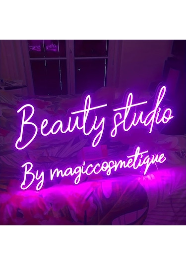 Honeybeeshop Neon Fıne Nf Pembe 25.4 Cm 3 Harf Led Aydınlatma Usb Ev Ofis Parti Dekorasyon Kişiselleştirilebilir Neon Tabela