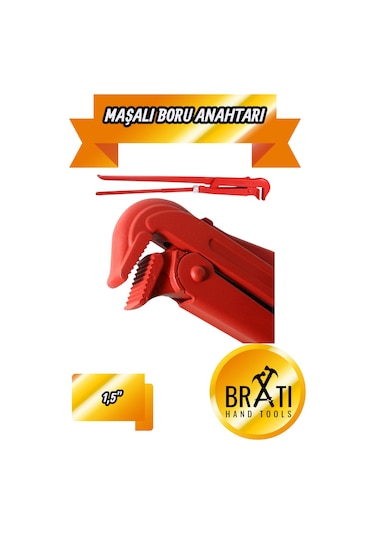 1,5'' Maşalı Boru Anahtarı 1,5 İnç Maşonlu Boru Anahtar