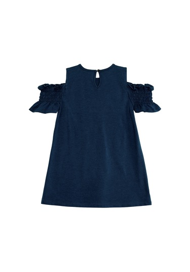 Denokids Mushi Denizatı Unicorn Kız Çocuk Elbise Lacivert