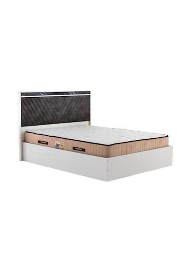 Beyaz Avrupa 150x200 Çift Kişilik Yatak Seti - Yatak / Baza / Başlık