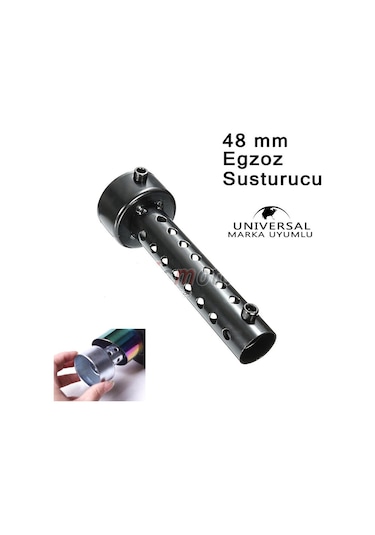 Motosiklet Egzoz Susturucusu 48 Mm Vida Model Siyah