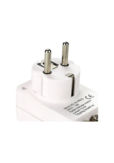 Xurunkeji Fı Devre Kesici Kişisel Koruma Fişi Yedek Fiş 10ma Kaçak Akım Devre Kesici 16amp Ab Fişi, Beyaz