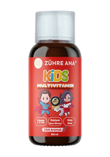 Zühre Ana Kids Multivitamin Şurup Çilekli 150 ML