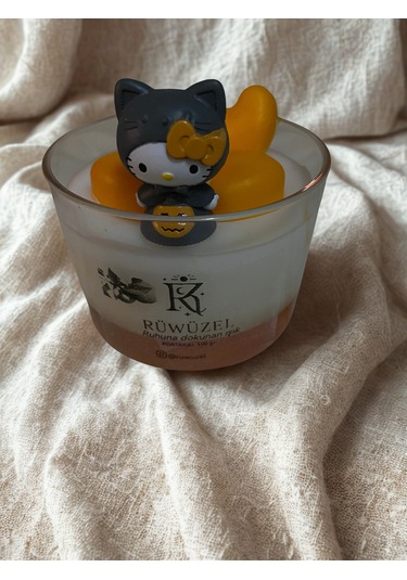 Rüwüzel Portakal Kokulu Soya Wax Mum Beyaz