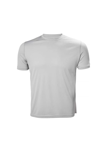 Helly Hansen Techt Erkek T-shirt Açık Gri-3292 Beyaz