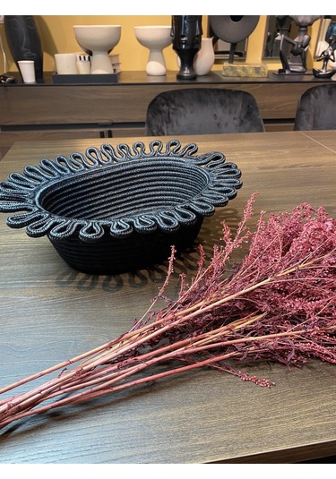 Galaxy Doğal, Jüt, Desenli, Sepet, Dolap Içi, Çocuk Odası, Düzenleyici, Saklama Sepeti Siyah