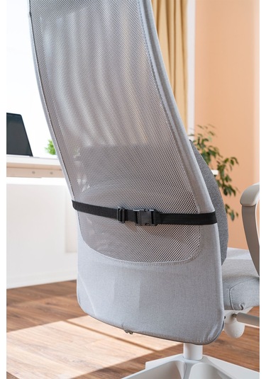 Ortopedik Sünger Bel Yastığı Ofis Araba Koltuk Yastığı Bel Destek Minderi 35x34x12 Cm