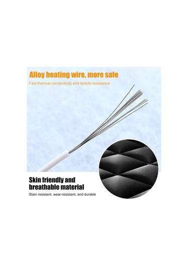 Yaozixa Sıcaklık Ayarlı 12v Elektrikli Otomobil Yastığı - Siyah İki Koltuklu, Hızlı Isıtma, Ev/ofis Uyumlu