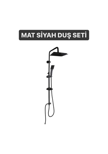 Boheme Fleko 3lü Set Siyah Duş Seti, Siyah Banyo Ve Lavabo Bataryası Diğer