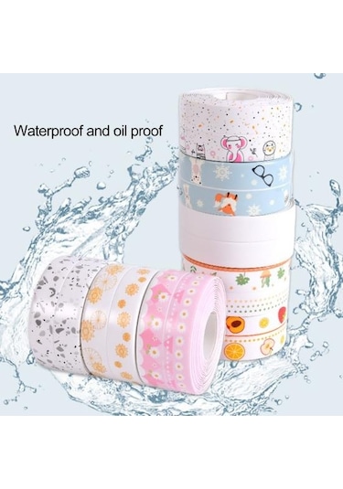 Banyo Su Geçirmez Dikişler Kendinden Yapışkanlı Büyük Yapışkanlık Sızdırmazlık Bandı Banyo Küveti Sızdırmazlık Şeridi Mutfak D