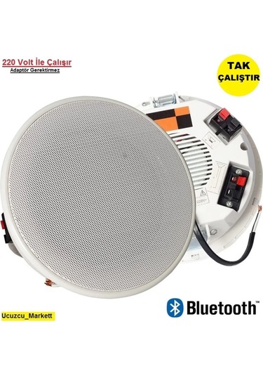 Bluetooth Alçıpan Tavan Hoparlör 12 Cm-220 Volt İle Direk Çalışır