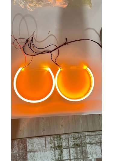 Bmw E39 Led Angel Halka Seti Amber Turuncu Renk Premium Görüntü