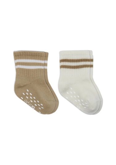 Bistyle Çemberli Kaymaz Soket Çorap 2'li Bs10125 Bej-ekru Bej-ekru Bej - Ekru