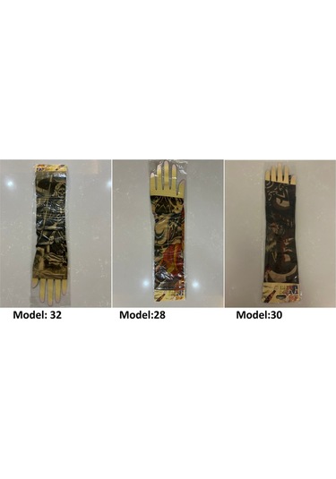 Giyilebilir Dövme 3 Çift 6 Adet Kol Çorap Dövmesi Sleeve Tattoo Set7