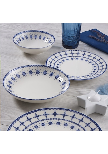 GÜRAL ATİNA 24 PARÇA 6 KİŞİLİK BONE YEMEK TAKIMI - 1614