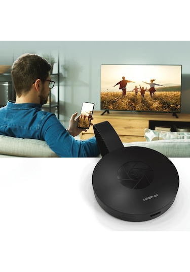 Polosmart PSH09 Kablosuz HDMI Ses ve Görüntü Aktarıcı Siyah