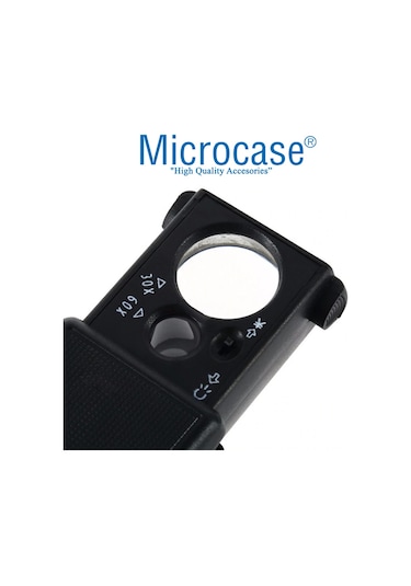 Microcase Mor Işıklı Çift Gözlü 60x 30x Büyütme Büyüteç Model By9