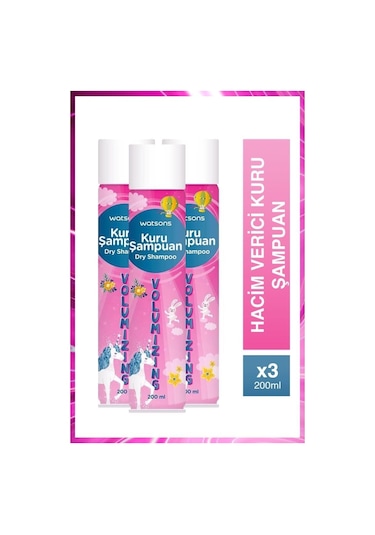 Watsons Hacim Verici Kuru Şampuan 3 x 200 ML