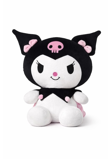 30 Cm Küçük Boy Kuromi Peluş Oyuncak Siyah Siyah