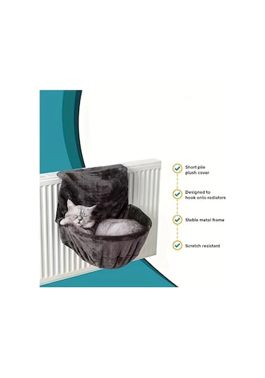 Fochsia Siyah Dayanıklı Kedi Köpek Sıcak Yatak - Rahat Pet Şilte Ve Asma Yatak