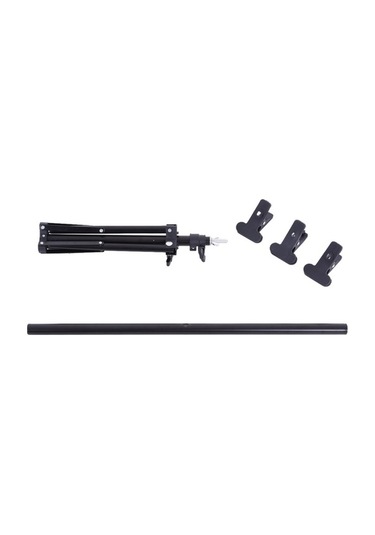 Novahub Taşınabilir Alüminyum Arka Plan Standı 68x75cm, 2 Kıskaçlı, Küçük Nesneler İçin Optimum