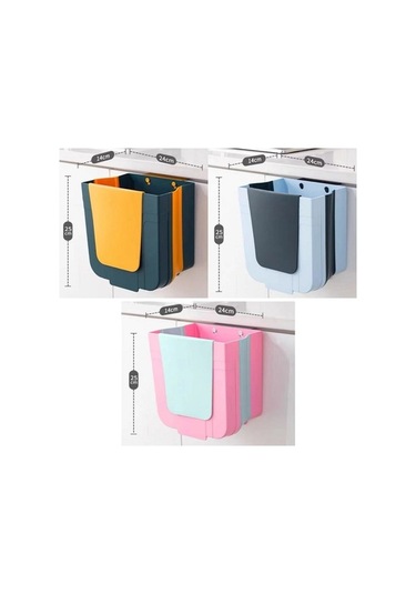 Tongxida Mutfak Askılı Katlanır Çöp Kutusu Gıda Atığı Depolama Kutusu Sarı Sarı