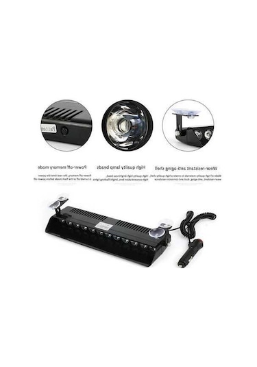 Flybuy Anmingpu Acil Liderlik Çakarli Lamba Polis Araba Kamyon Için Kirmizı Mavi Amber, 1 Adet Kırmızı 1 Adet Beyaz 1 Adet