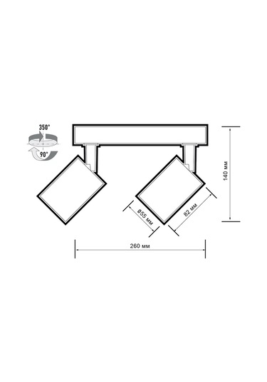 Jazzway Gu10 Ampul İçin Avize Pdl-r 2 Ip20 201309513 Siyah