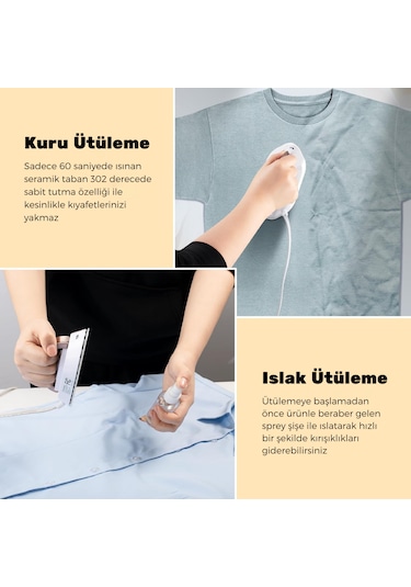 Rowenger Nb301 Mini Seyahat Ütüsü Çift Voltaj Dünya Çapında Kullanıma Uygun Green