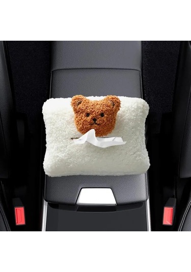 B-lambswool Araba Doku Kutusu Asılı Tip Çekmece Kutusu Kapağı Araba Koltuğu Arka Kol Dayama Kutusu Doku Çanta Karikatür Hayvanlar Peçete Doku Kağıt