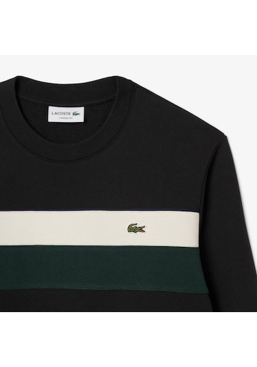 Lacoste Sh5498 Erkek Sweatshirt Siyah