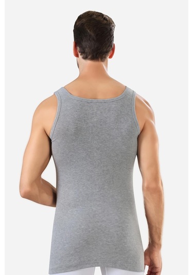 Erkek Renkli Ribana Atlet 3'lü Paket %100 Pamuklu Çok Renkli