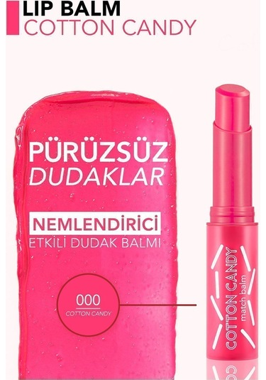 Flormar Renk Değiştiren Dudak Nemlendiricisi (Doğal Pembe) - Match Balm Cotton Candy - 000 - 8690604555468
