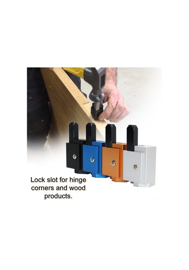 Mufunye Açıkça Köşe Oluşturucu Pervane Kilit Slotları İçin Ahşap Tasarım Aracı, Yüksek Hassasiyetli Alaşımlı Çelik, Otomatik Hizalama, Gümüş Gümüş