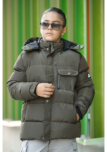 Erkek Çocuk Şişme Mont Km.0041 Haki