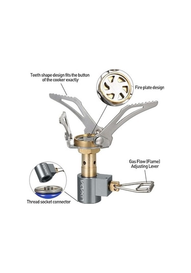 Bloomnest Süper Sobası Pişirme Katlanır Kamp Hafif Gaz Cep Brülör Açık 45g Au Gümüş, Kamp Çadır İçin Gümüş