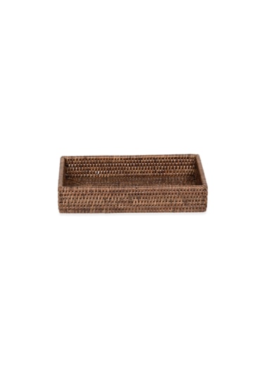 Basket Tepsi, Tezgah Üstü, 30xh6x16cm - Kahve Kahve