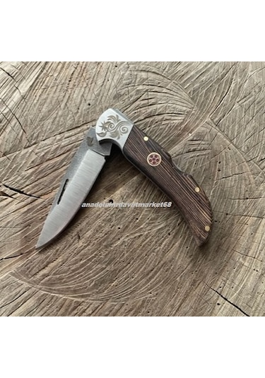 Böhler N690 Çelik Çakı Özel Üretim Çelik Çakı Cep Çakısı Kamp Çakısı 18cm Kahve