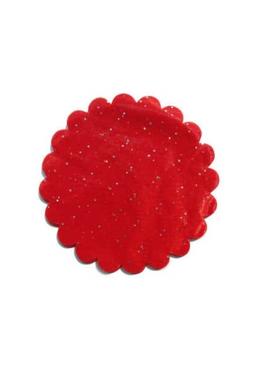 Organze Taşlı Tül Kırmızı 24 Cm 100 Adet