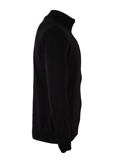 Trender Siyah Erkek Hırka Fermuarlı Siyah