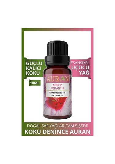AURAN Amber Romantik Esansiyel Uçucu Koku Yağı Buhurdanlık Yağı