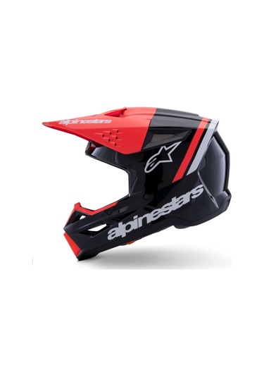 Alpinestars Sm3 Radium Off-Road Cross Kaskı Beyaz - Kırmızı - Siyah